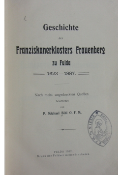 Bihl, Frauenberg zu Fulda, 1907 r.