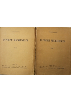 O poezji Mickiewicza tom I-II