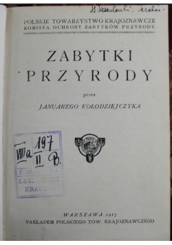 Zabytki przyrody na Pomorzu 1917 r.