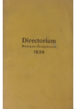 Directorium romano - seraphicum , 1939 r.