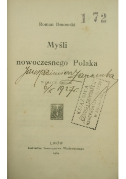 Myśli nowoczesnego Polaka. Wydanie II, 1904 r.