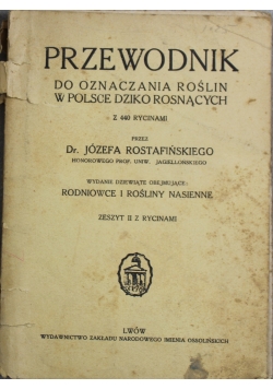 Przewodnik do oznaczania roślin w Polsce dziko rosnących 1935 r