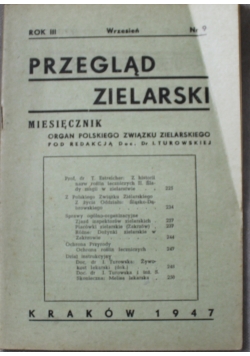 Przegląd Zielarski nr 9 1947 r.