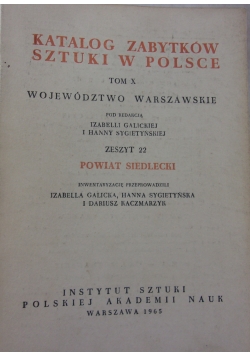 Katalog zabytków sztuki w Polsce Tom X, zeszyt 22