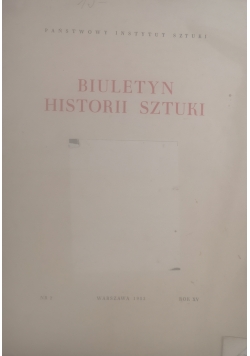 Biuletyn historii sztuki nr 2, rok XV