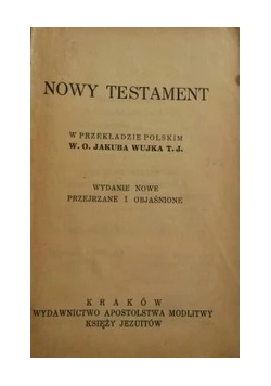 Nowy Testament, 1936r.