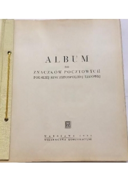 Album do znaczków pocztowych Polskiej Rzeczpospolitej Ludowej
