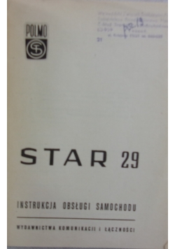 Star 29,instrukcja Obsługi Samochodu