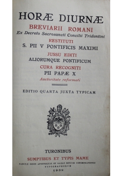 Horae Diurnae 1939 r.