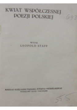 Kwiat współczesnej poezji Polskiej, ok. 1920r.