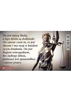 Magnes 15 na lodówkę On jest naszą Skałą, a Jego dzieła