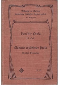 Deutfche profa V teil moderne erzahlende profa, 1921 r.