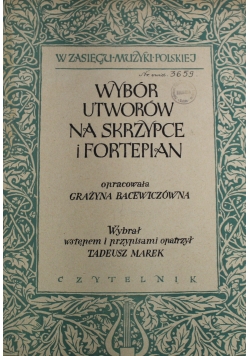 Wybór utworów na skrzypce i fortepian