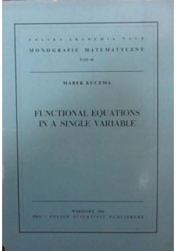 Functional Equations in a Single Variable