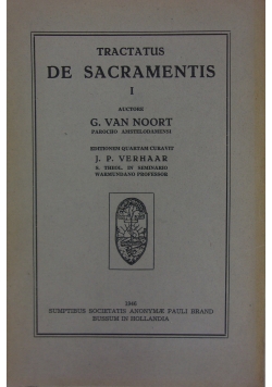 Tractatus De Sacramentis, 1946 r.