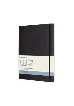 Kalendarz 2019 miesięczny Moleskine 12M XL miękka oprawa, czarny