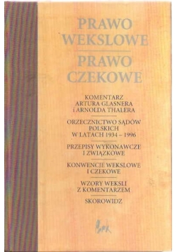 Prawo wekslowe. Prawo czekowe
