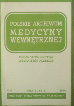 Polskie Archiwum Medycyny wewnętrznej Nr 10