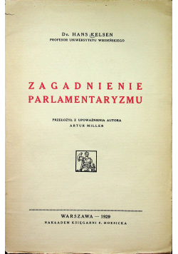 Zagadnienie parlamentaryzmu 1929r