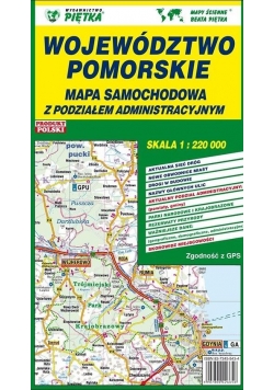 Województwo Pomorskie 1:220 000 mapa samochodowa