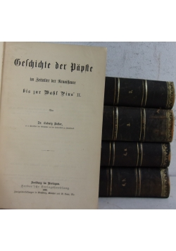 Gelchichte der Papfte, 5 tomów, 1886 r.