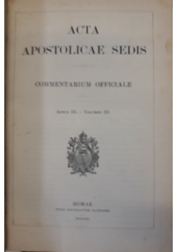 Acta apostolicae sedis, 1920 r.