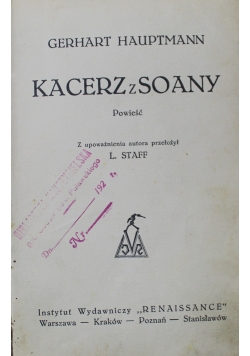 Kacerz z Soany powieść ok 1927 r.