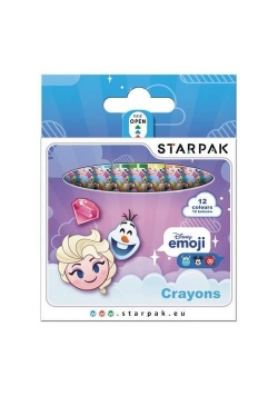 Kredki woskowe 12 kolorów Emoji Frozen