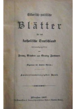 Historisch-politische Blätter fur das katholische Deutschlands, 1862r