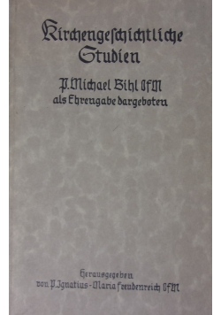 Kirchengeschichtliche Studien, 1941r.
