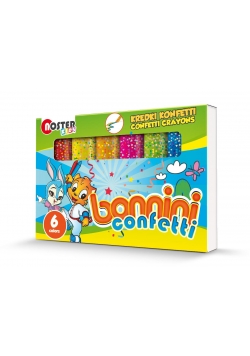 Kredki konfetti 6 kolorów NOSTER