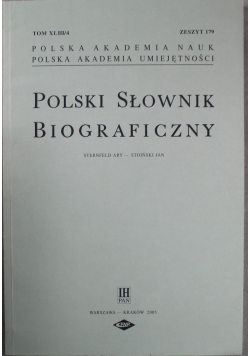 Polski Słownik Biograficzny zeszyt 183