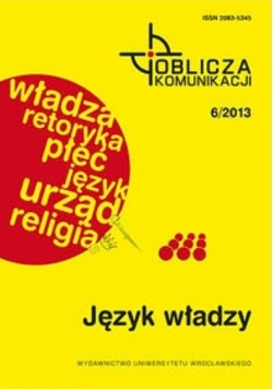 Język władzy Wydawnictwo Uniwersytetu Wrocławskiego