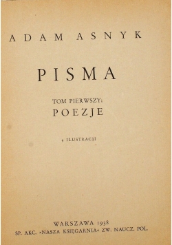 Pisma, Tom I, 1938r.