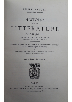 Histoire de la litterature francaise 1901 r