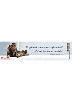 Zakładka do książki - Przyjaciel zawsze okazuje...