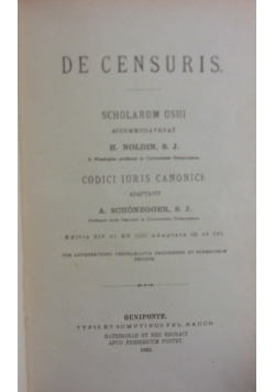 De censuris, 1923 r.