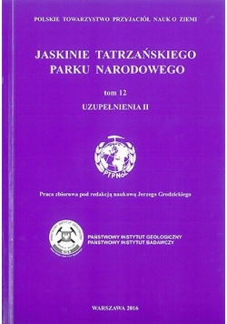 Jaskinie tatrzańskiego Parku Narodowego, Tom 12