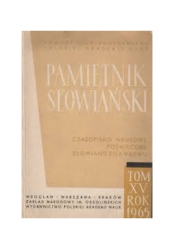 Pamiętnik Słowiański,Tom XV