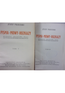 Pisma-mowy-rozkazy tom III i V, 1933r.