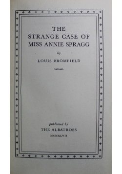 The Strange Case of Miss Annie Spragg 1947 r