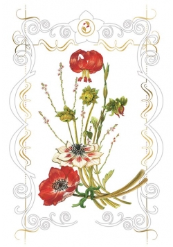 Karnet kwiaty lilie 12x18 + koperta