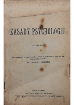 Zasady psychologii 1922r.