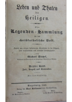 Leben und Thaten des heiligen, 1840 r.