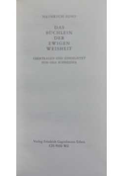 Das Buchlein Der Ewigen Weisheit