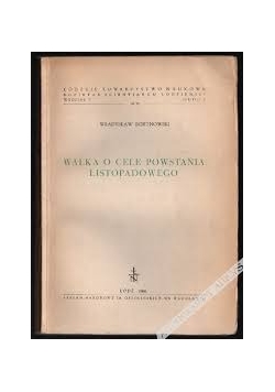 Walka o cele powstaniu listopadowego