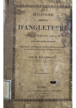 Histoire Abregee D'angeleterre 1844 r.