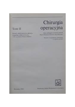 Chirurgia operacyjna. Tom II