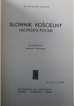 Słownik Kościelny Łacińsko Polski