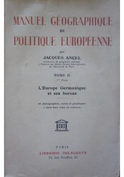 Manuel Geographique de politique europeenne
